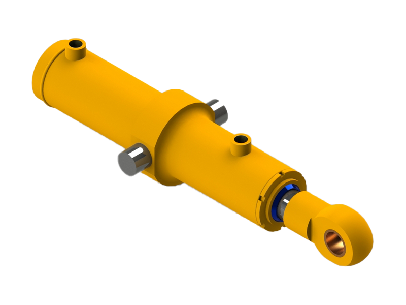 铰轴连接油缸